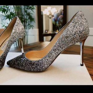 Jimmy Choo Romy 85mm Coarse Glitter Degrade